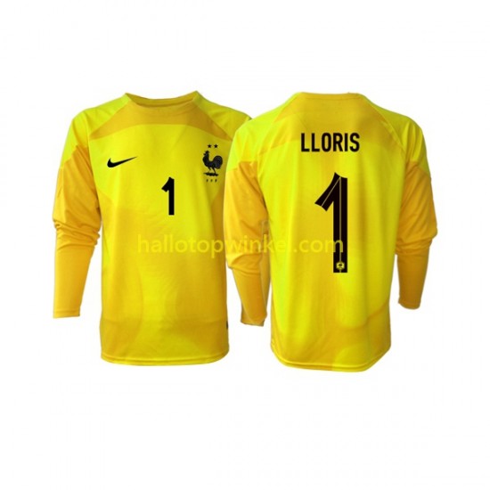 Frankrijk Voetbalshirt Hugo Lloris 1 Doelman Heren Derde Tenue WK 2022 Lange Mouw