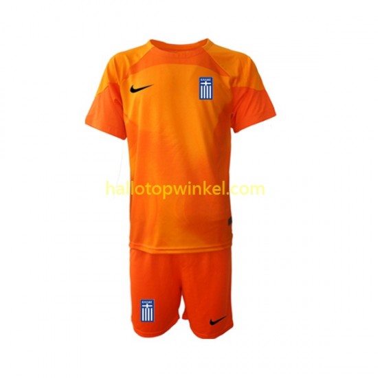Griekenland Voetbalshirt Doelman Kleuters/Kids Derde Tenue 2022-2023 Korte Mouw