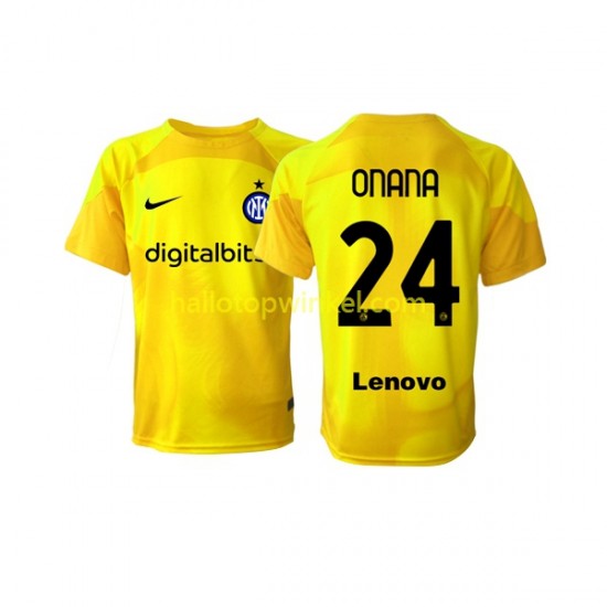 Inter Milan Voetbalshirt Andre Onana 24 Doelman Heren Uit Tenue 2022-2023 Korte Mouw