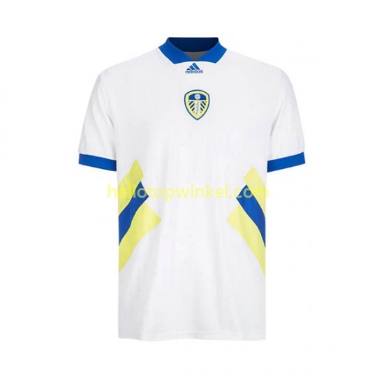 Leeds United Voetbalshirt Icon Retro Heren Thuis Tenue 2022-2023 Korte Mouw