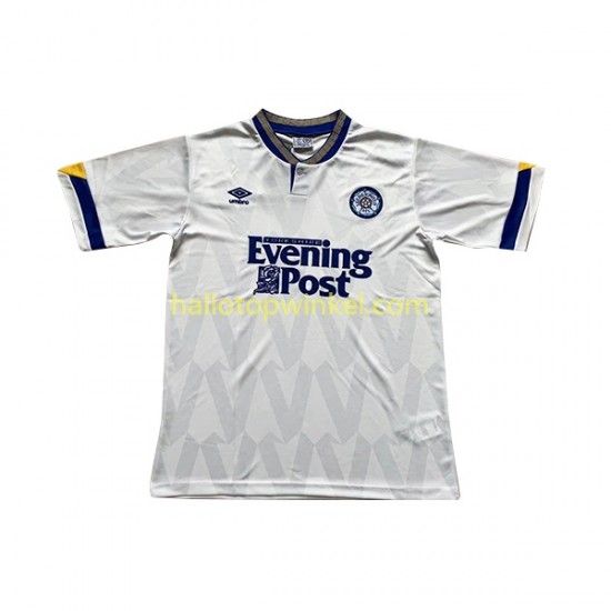 Leeds United Voetbalshirt Retro Heren Thuis Tenue 1991-1992 Korte Mouw