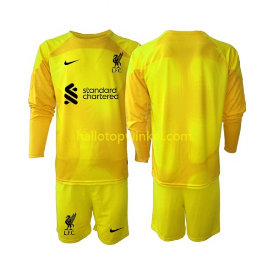 Liverpool Voetbalshirt Doelman Kleuters/Kids Vierde Tenue 2022-2023 Lange Mouw