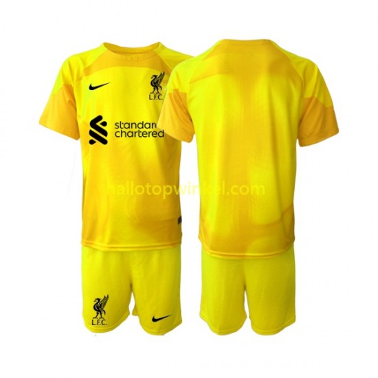 Liverpool Voetbalshirt Doelman Kleuters/Kids Vierde Tenue 2022-2023 Korte Mouw