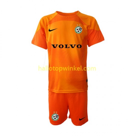 Maccabi Haifa Voetbalshirt Doelman Kleuters/Kids Uit Tenue 2022-2023 Korte Mouw