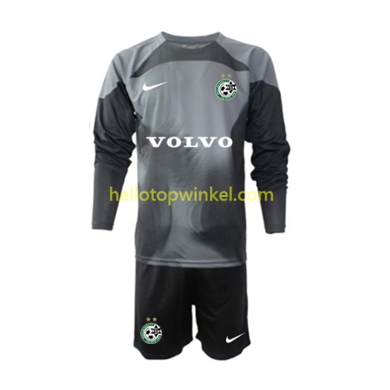 Maccabi Haifa Voetbalshirt Doelman Kleuters/Kids Thuis Tenue 2022-2023 Lange Mouw