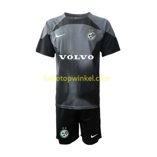 Maccabi Haifa Voetbalshirt Doelman Kleuters/Kids Thuis Tenue 2022-2023 Korte Mouw