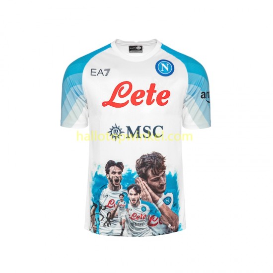 Napoli Voetbalshirt Face Game Kvaratskhelia 77 Heren Thuis Tenue 2022-2023 Korte Mouw