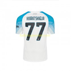 Napoli Voetbalshirt Face Game Kvaratskhelia 77 Heren Thuis Tenue 2022-2023 Korte Mouw