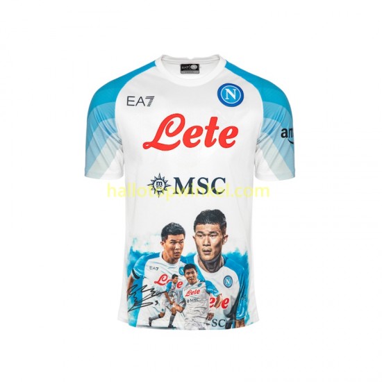 Napoli Voetbalshirt Face Game Minjae 3 Heren Thuis Tenue 2022-2023 Korte Mouw