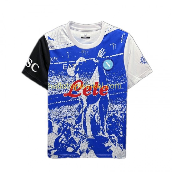 Napoli Voetbalshirt Maradona Champions Special Edition Heren Thuis Tenue 2023 Korte Mouw