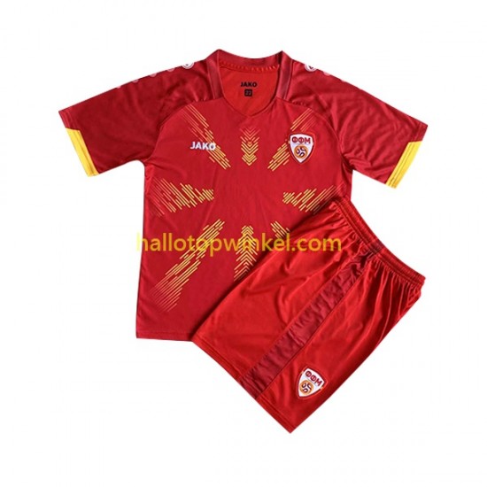 Noord-Macedonië Voetbalshirt Kleuters/Kids Thuis Tenue 2023 Korte Mouw
