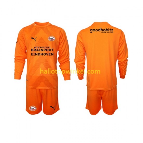 PSV Eindhoven Voetbalshirt Doelman Kleuters/Kids Uit Tenue 2022-2023 Lange Mouw