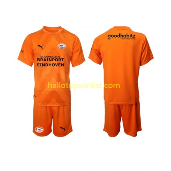 PSV Eindhoven Voetbalshirt Doelman Kleuters/Kids Uit Tenue 2022-2023 Korte Mouw