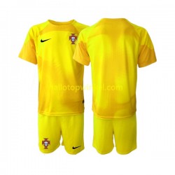 Portugal Voetbalshirt Doelman Kleuters/Kids Thuis Tenue WK 2022 Korte Mouw