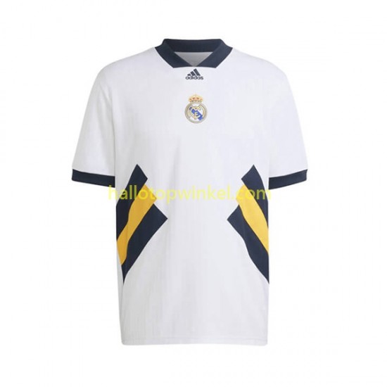 Real Madrid Voetbalshirt Icon Retro Heren Thuis Tenue 2022-2023 Korte Mouw