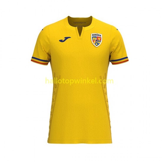 Roemenië Voetbalshirt Heren Thuis Tenue 2023 Korte Mouw