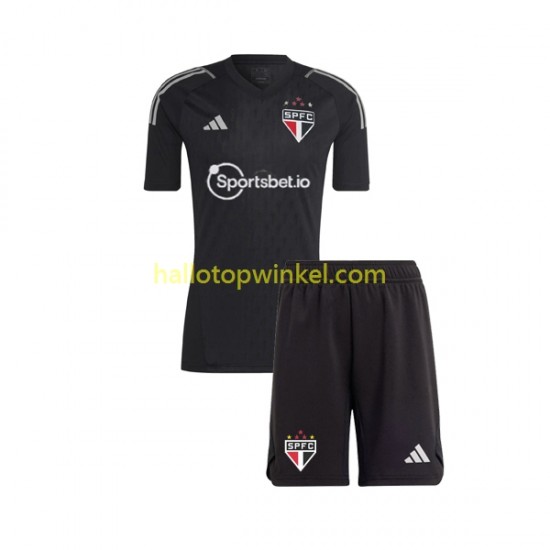 Sao Paulo Voetbalshirt Doelman Kleuters/Kids Thuis Tenue 2023-2024 Korte Mouw