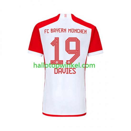 FC Bayern München Voetbalshirt Alphonso Davies 19 Heren Thuis Tenue 2023-2024 Korte Mouw