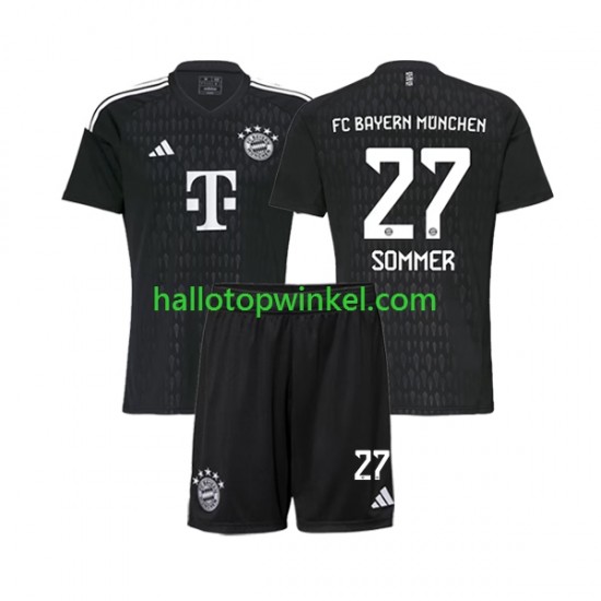 FC Bayern München Voetbalshirt Yann Sommer 27 Doelman Kleuters/Kids Thuis Tenue 2023-2024 Korte Mouw