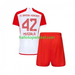 FC Bayern München Voetbalshirt Jamal Musiala 42 Kleuters/Kids Thuis Tenue 2023-2024 Korte Mouw