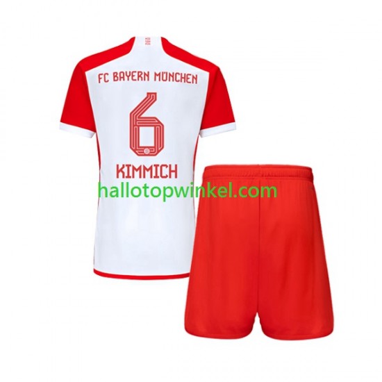 FC Bayern München Voetbalshirt Joshua Kimmich 6 Kleuters/Kids Thuis Tenue 2023-2024 Korte Mouw