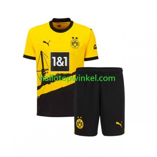 Borussia Dortmund Voetbalshirt Kleuters/Kids Thuis Tenue 2023-2024 Korte Mouw
