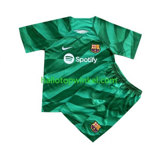 FC Barcelona Voetbalshirt Doelman Kleuters/Kids Thuis Tenue 2023-2024 Korte Mouw