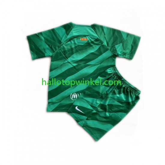 FC Barcelona Voetbalshirt Doelman Kleuters/Kids Thuis Tenue 2023-2024 Korte Mouw