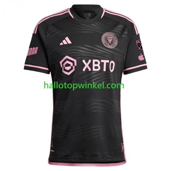 Inter Miami Voetbalshirt Heren Uit Tenue 2023 Korte Mouw