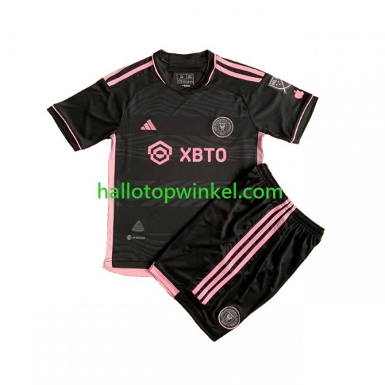 Inter Miami Voetbalshirt Kleuters/Kids Uit Tenue 2023 Korte Mouw