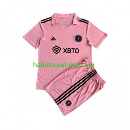 Inter Miami Voetbalshirt Kleuters/Kids Thuis Tenue 2023 Korte Mouw