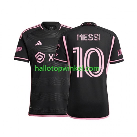 Inter Miami Voetbalshirt Lionel Messi 10 Heren Uit Tenue 2023 Korte Mouw