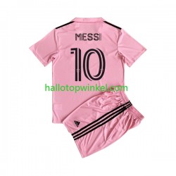 Inter Miami Voetbalshirt Lionel Messi 10 Kleuters/Kids Thuis Tenue 2023 Korte Mouw