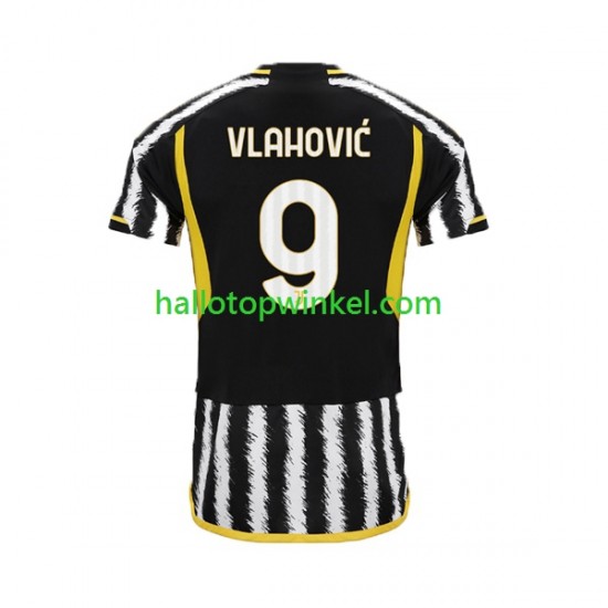 USA Juventus Voetbalshirt Dn Vlahovic 9 Heren Thuis Tenue 2023-2024 Korte Mouw