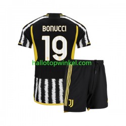 Juventus Voetbalshirt Leonardo Bonucci 19 Kleuters/Kids Thuis Tenue 2023-2024 Korte Mouw