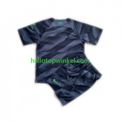 Liverpool Voetbalshirt Doelman Kleuters/Kids Uit Tenue 2023-2024 Korte Mouw