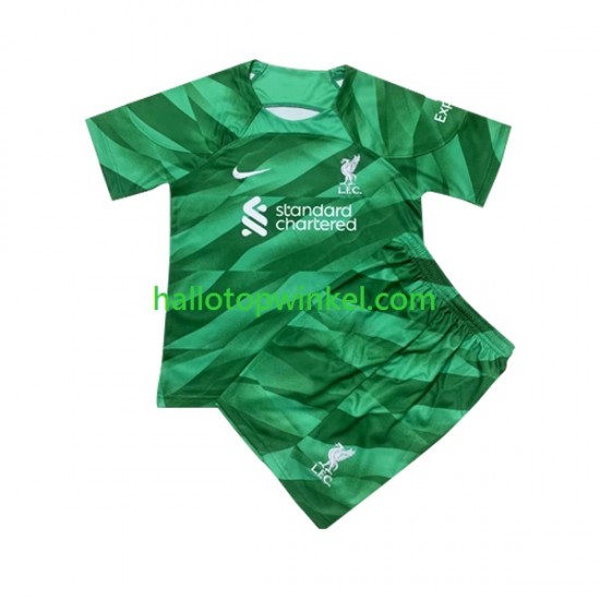Liverpool Voetbalshirt Doelman Kleuters/Kids Thuis Tenue 2023-2024 Korte Mouw