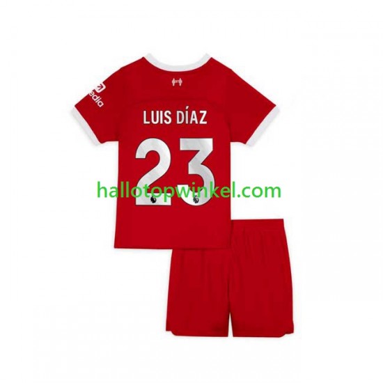 Liverpool Voetbalshirt Luis Diaz 23 Kleuters/Kids Thuis Tenue 2023-2024 Korte Mouw