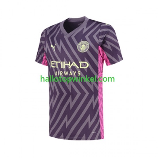 Manchester City Voetbalshirt Doelman Heren Uit Tenue 2023-2024 Korte Mouw