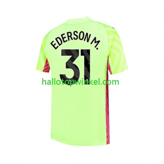 Manchester City Voetbalshirt Ederson Moraes 31 Doelman Heren Derde Tenue 2023-2024 Korte Mouw