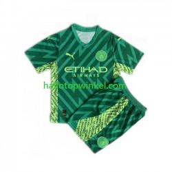 Manchester City Voetbalshirt Doelman Kleuters/Kids Thuis Tenue 2023-2024 Korte Mouw