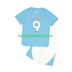 Manchester City Voetbalshirt Haaland 9 Kleuters/Kids Thuis Tenue 2023-2024 Korte Mouw