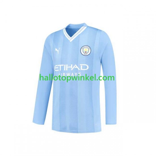 Manchester City Voetbalshirt Heren Thuis Tenue 2023-2024 Lange Mouw