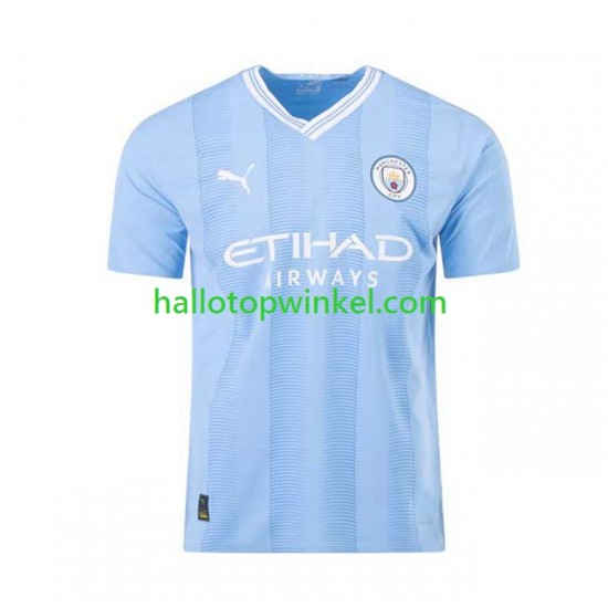 Manchester City Voetbalshirt Heren Thuis Tenue 2023-2024 Korte Mouw