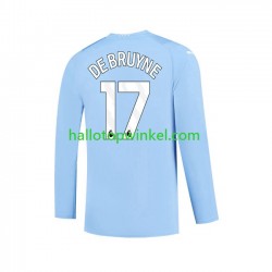 Manchester City Voetbalshirt Kevin De Bruyne 17 Heren Thuis Tenue 2023-2024 Lange Mouw