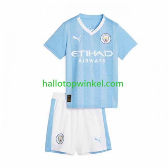 Manchester City Voetbalshirt Kleuters/Kids Thuis Tenue 2023-2024 Korte Mouw