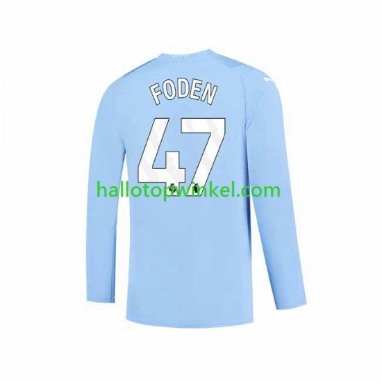 Manchester City Voetbalshirt Phil Foden 47 Heren Thuis Tenue 2023-2024 Lange Mouw