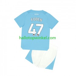 Manchester City Voetbalshirt Phil Foden 47 Kleuters/Kids Thuis Tenue 2023-2024 Korte Mouw