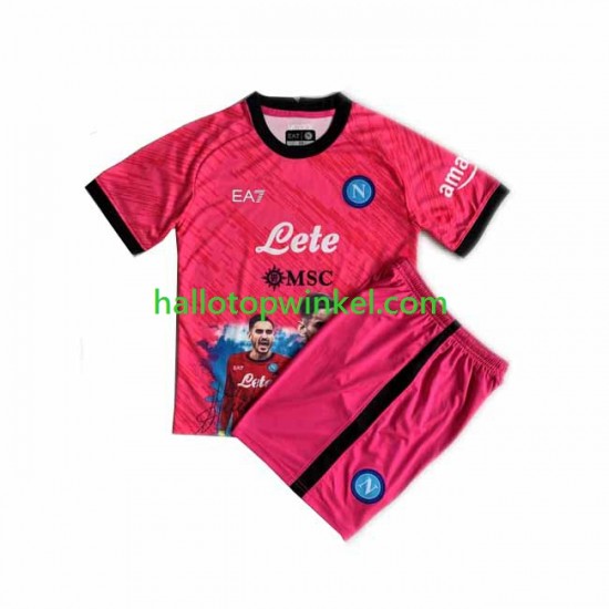 Napoli Voetbalshirt Face Game Alex Meret 1 Doelman Kleuters/Kids Thuis Tenue 2022-2023 Korte Mouw