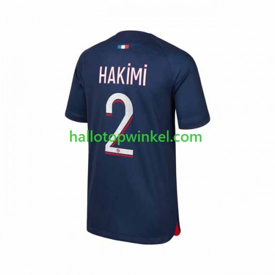 Paris Saint-Germain Voetbalshirt Hakimi 2 Heren Thuis Tenue 2023-2024 Korte Mouw